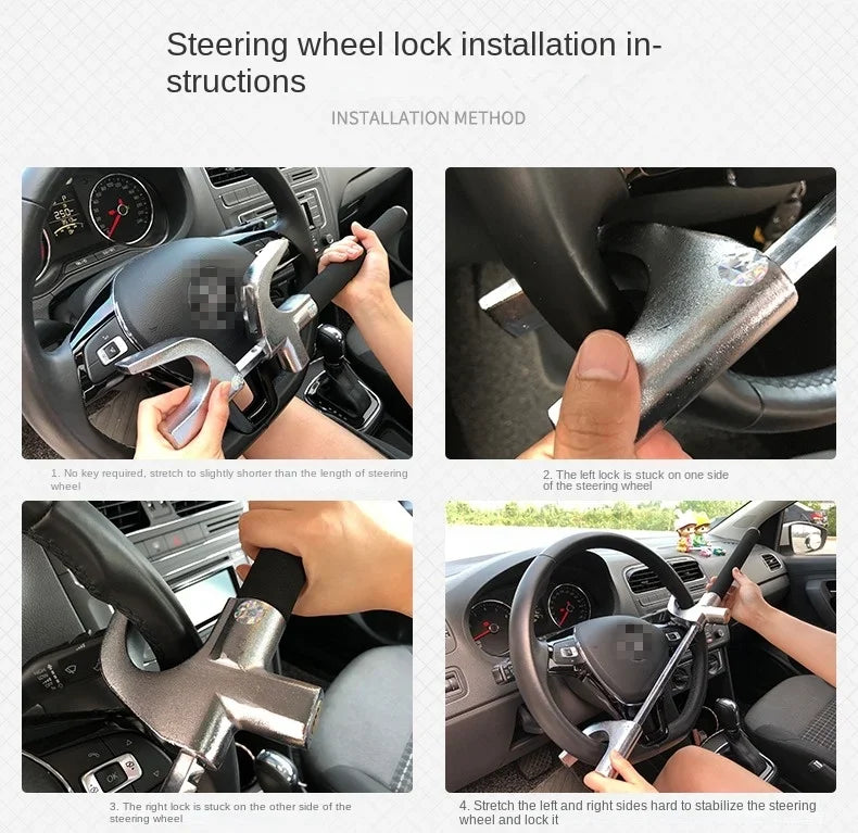 Anti-Theft Car Steering Wheel Lock