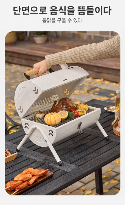 Multifunctional Portable Dual Grill Charcoal Barbecue