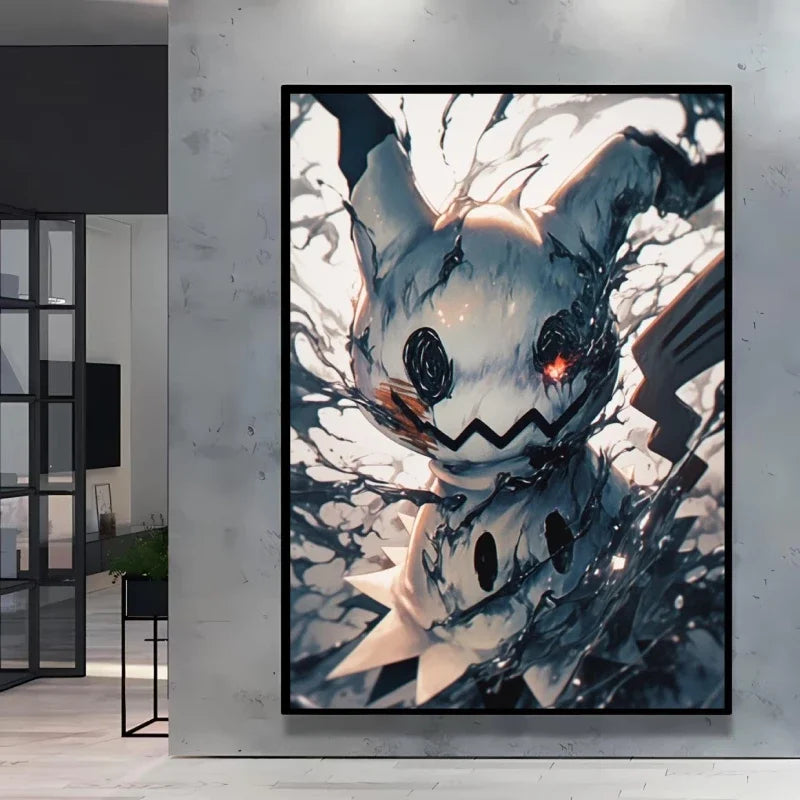 Retro Artistic Pokemon High Quality Canvas Print