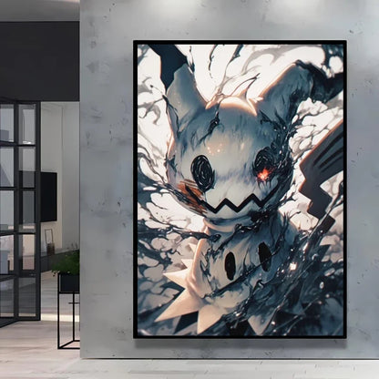 Retro Artistic Pokemon High Quality Canvas Print