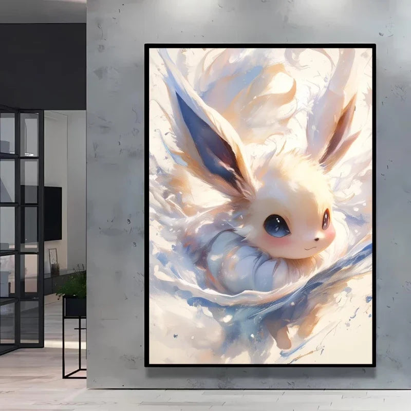 Retro Artistic Pokemon High Quality Canvas Print