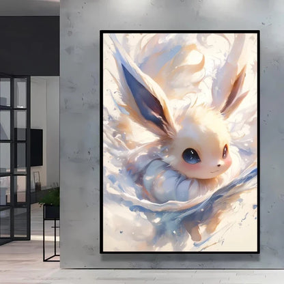 Retro Artistic Pokemon High Quality Canvas Print