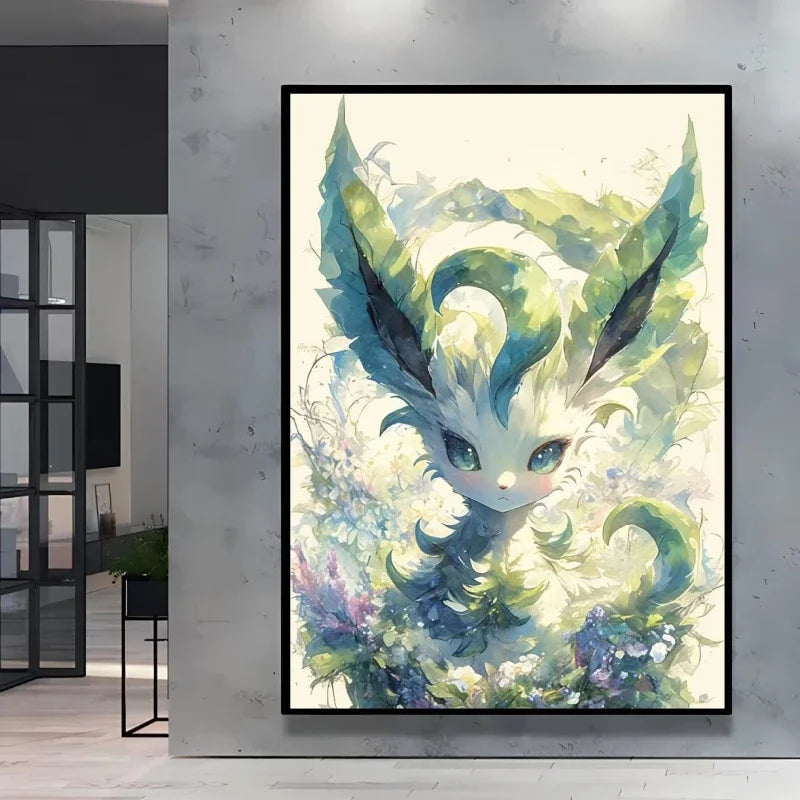Retro Artistic Pokemon High Quality Canvas Print