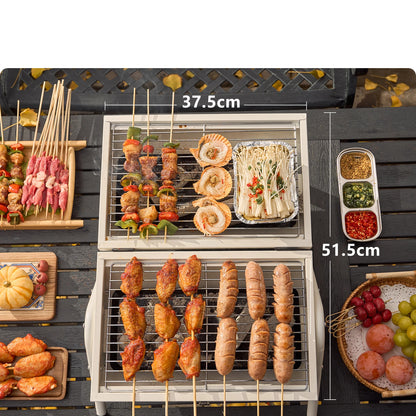 Multifunctional Portable Dual Grill Charcoal Barbecue