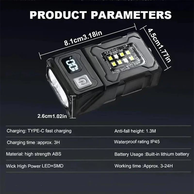 Multifunctional Super Bright Mini LED Camping Flashlight