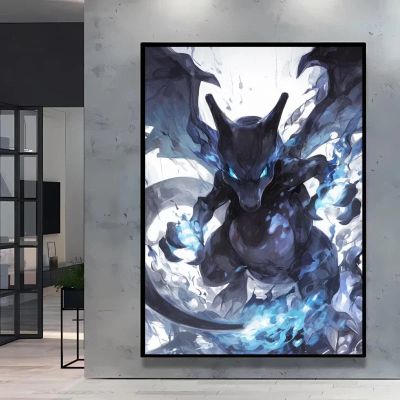 Retro Artistic Pokemon High Quality Canvas Print