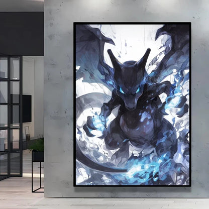 Retro Artistic Pokemon High Quality Canvas Print