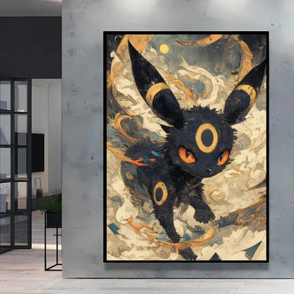 Retro Artistic Pokemon High Quality Canvas Print