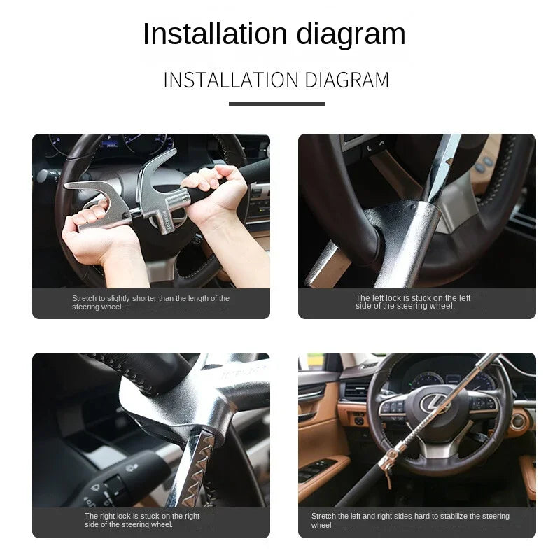 Anti-Theft Car Steering Wheel Lock