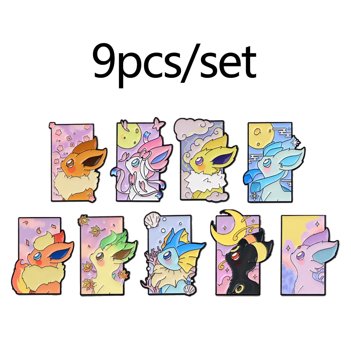 Eevee Evolutions 9-Piece Enamel Pin Set