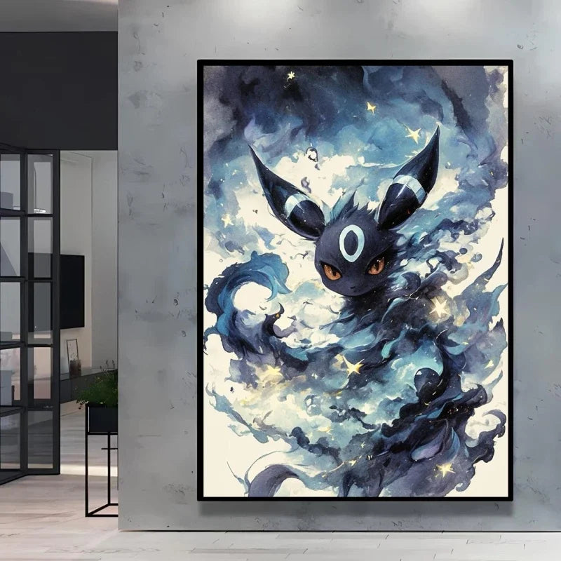 Retro Artistic Pokemon High Quality Canvas Print