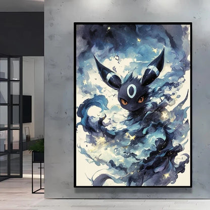 Retro Artistic Pokemon High Quality Canvas Print