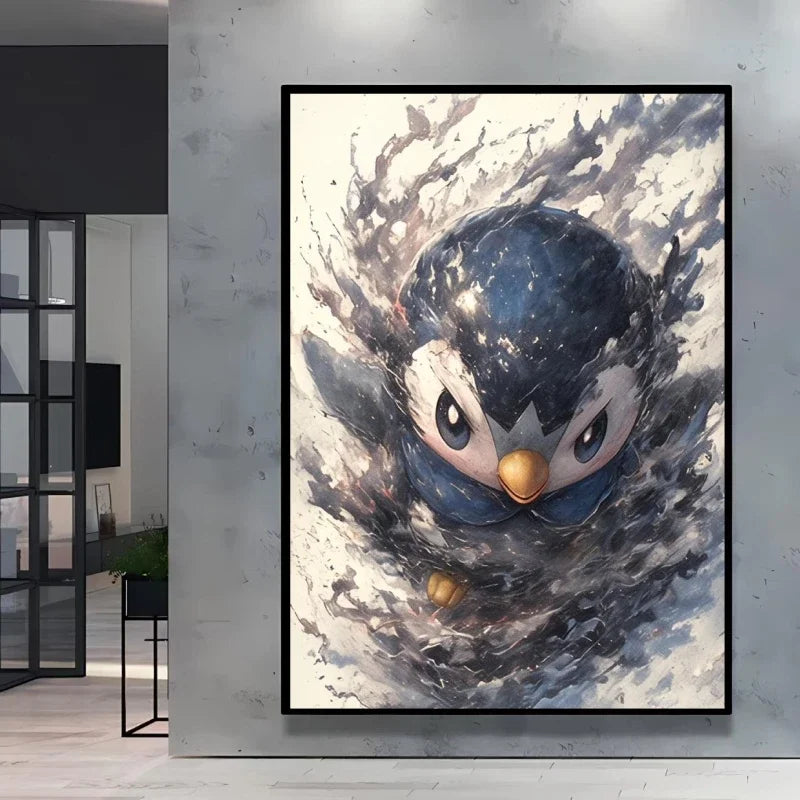 Retro Artistic Pokemon High Quality Canvas Print
