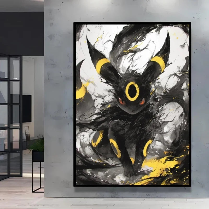 Retro Artistic Pokemon High Quality Canvas Print
