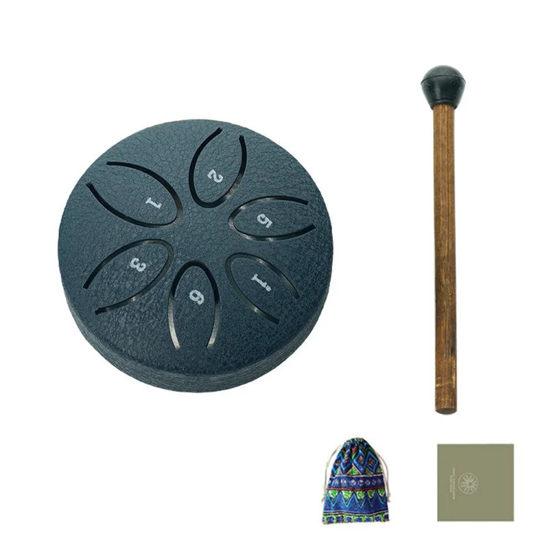 6-Note Mini Steel Tongue Meditation Drum