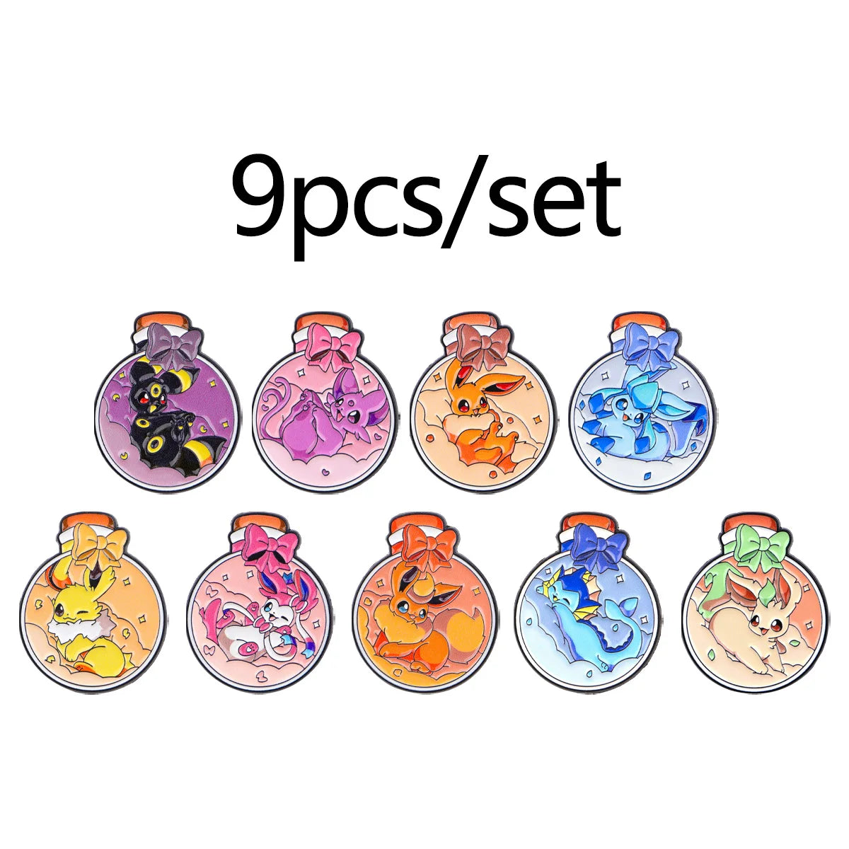 Eevee Evolutions 9-Piece Enamel Pin Set