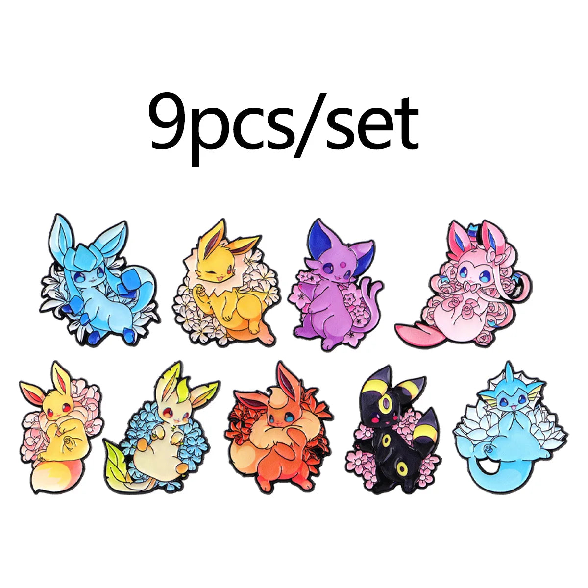 Eevee Evolutions 9-Piece Enamel Pin Set