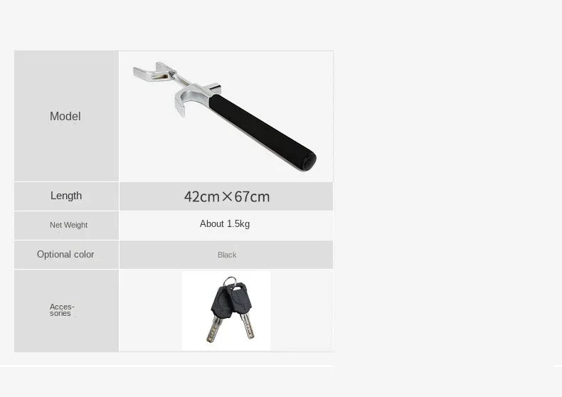 Anti-Theft Car Steering Wheel Lock