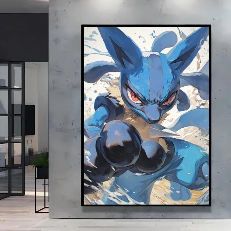 Retro Artistic Pokemon High Quality Canvas Print