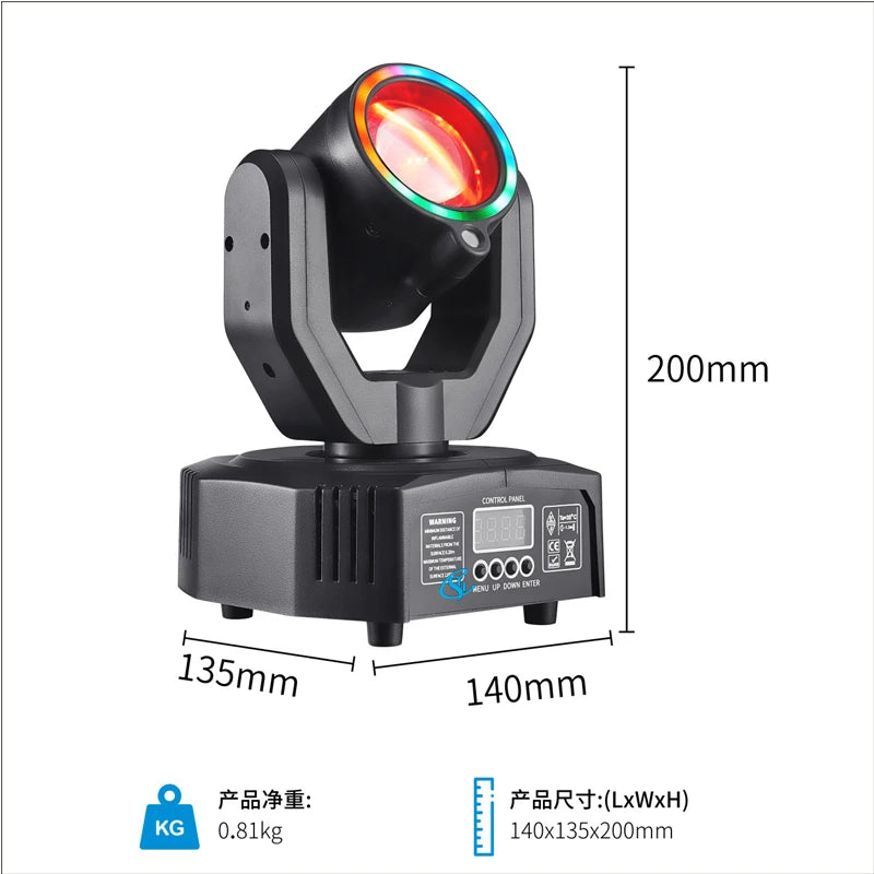 32W Beam Disco Party Light LED 4IN1 Effect Strobe Stage Light DMX Control&Sound Activated For DJ Bar Christmas Party