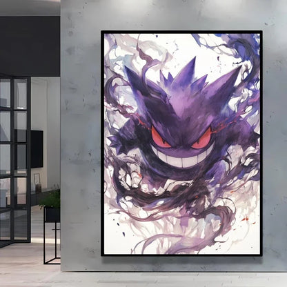 Retro Artistic Pokemon High Quality Canvas Print