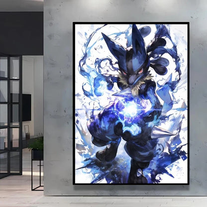 Retro Artistic Pokemon High Quality Canvas Print