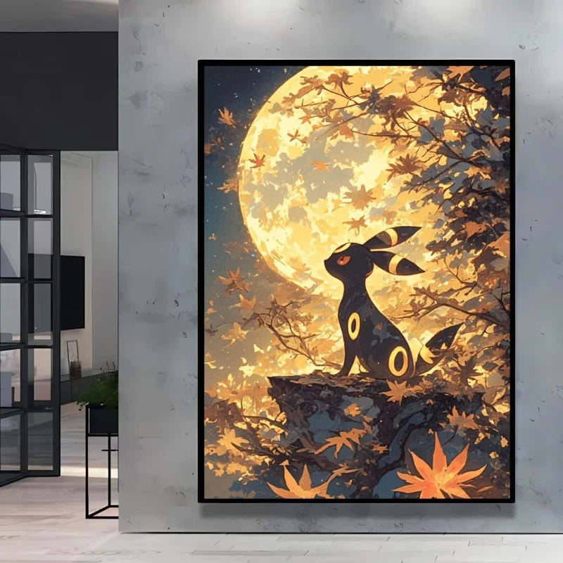 Retro Artistic Pokemon High Quality Canvas Print