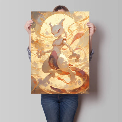 Retro Artistic Pokemon High Quality Canvas Print